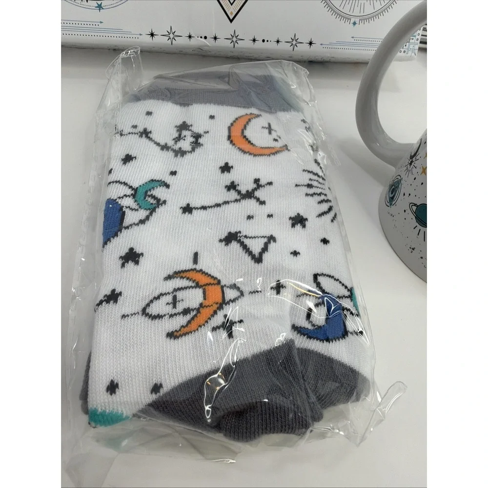Astrology Themed Gift Set - Self care Journey Bundle - Journal, Socks, Mug, Tote